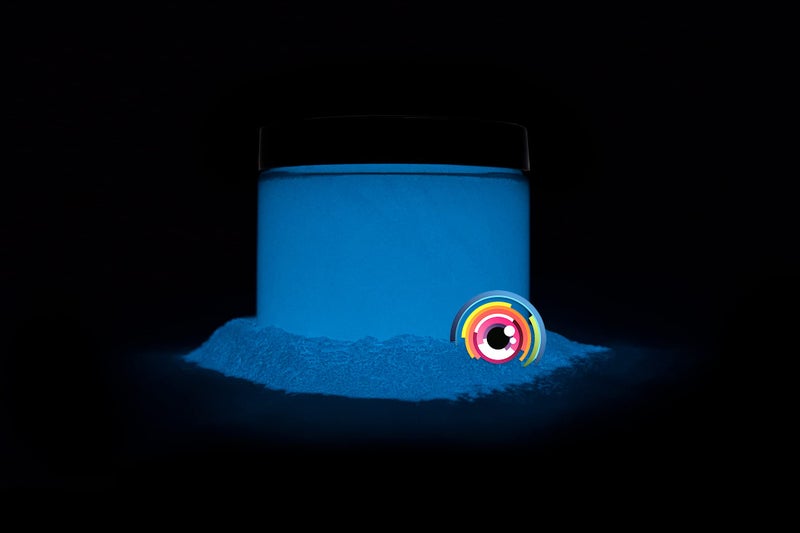 Eye Candy Pigments Premium Glow in The Dark Mica Powder - Shojin Blue (25gr) - for Epoxy, Resin, Soap, Paint, Woodworking, Acrylic Pouring, Bath Bombs, Fishing Lures - DIY Arts and Crafts Additive - Image 1